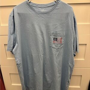 Vineyard Vines Light Blue Lacrosse Flag tee